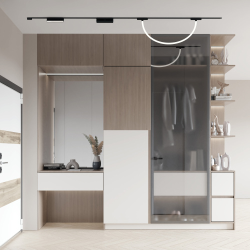 DK5327-BK Светильник для трека Air, серия Ray 3000 со светодиодом, ?22*L1000MM, 48V DC, 12W, RA?90, 360°, 3000K, IP20, черный, алюминий фото 3