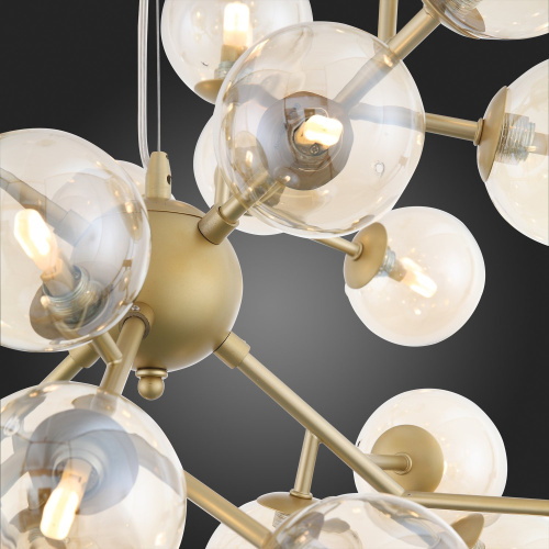 SL438.203.24 Люстра подвесная ST-Luce Золотистый/Коньячный G9 24*5W PALLЕRE фото 3