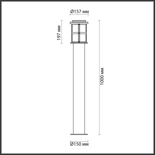4964/1F NATURE ODL22 715 черный/стекло Ландшафтный светильник на столбе E27 1*60W IP44 MAGUS фото 3 4964/1F NATURE ODL22 715 черный/стекло Ландшафтный светильник на столбе E27 1*60W IP44 MAGUS фото 3