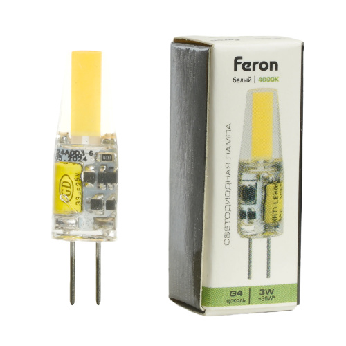 Лампа светодиодная Feron LB-424 G4 3W 12V 4000K фото 6