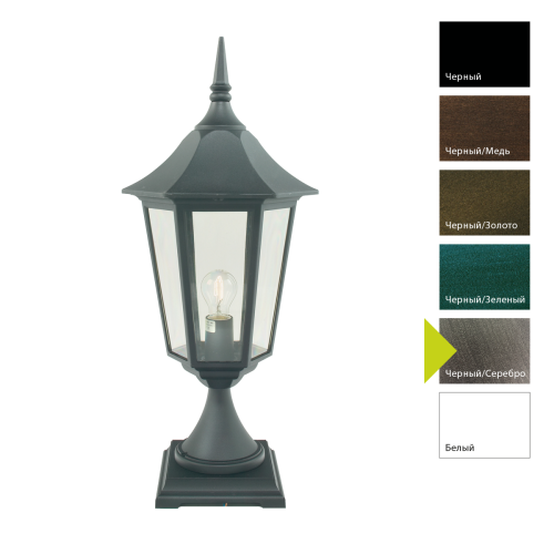 Фонарь-пьедестал Norlys, MODENA BIG BS (Черный/Серебро) Фонарь-пьедестал Norlys, MODENA BIG BS (Черный/Серебро)