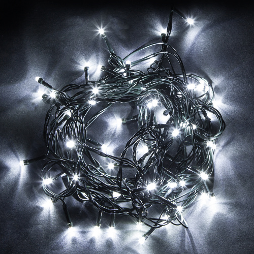 Светодиодная гирлянда Feron CL06 линейная 20м + 3м 230V 5000К,c питанием от сети, контроллером, зеленый шнур фото 3