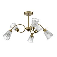 8154/6C COMFI LN26 108 медный/прозрачный, металл/стекло Потолочный светильник Е14 6*40W 220V IMANA