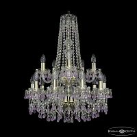 Люстра хрустальная 1410/10+5/195/h-74/2d G V7010 Bohemia Ivele Crystal (Богемия Ивеле Кристалл)