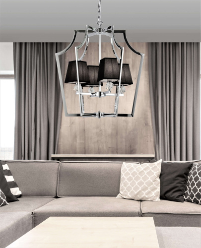 Подвесная люстра Lumina Deco Montero LDP 1249-4 CHR+BK фото 5 Подвесная люстра Lumina Deco Montero LDP 1249-4 CHR+BK фото 5