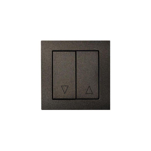 Выключатель жалюзи двухклавишный Liregus Epsilon антрацит 28-1101 Выключатель жалюзи двухклавишный Liregus Epsilon антрацит 28-1101