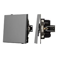 Механизм выключателя одноклавишный непроходной SWT-TENDO-MK01-PL-GR (230V, 10A) Arlight 054032