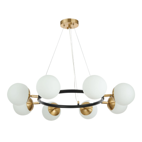 SLE220403-08 Светильник подвесной Черный, Латунь/Белый E27 8*60W FORLI фото 5