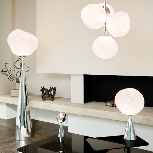 Торшер Melt Cone Fat Opal/Silver LED фото 5 Торшер Melt Cone Fat Opal/Silver LED фото 5