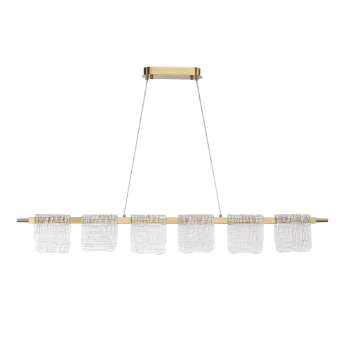 SL6021.203.36 Светильник подвесной ST-Luce золотистый/прозрачный LED 1*36W 3000K VOILE