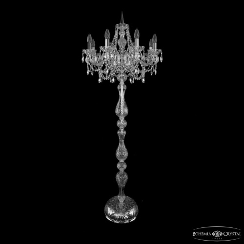 Торшер хрустальный 1411T1/8/195-165 Ni Bohemia Ivele Crystal (Богемия Ивеле Кристалл)