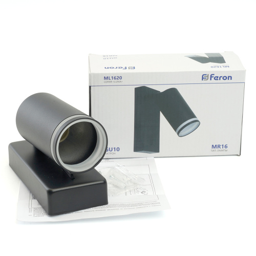 Светильник Feron ML1620 LUNA 35W, 230V, GU10, чёрный фото 6