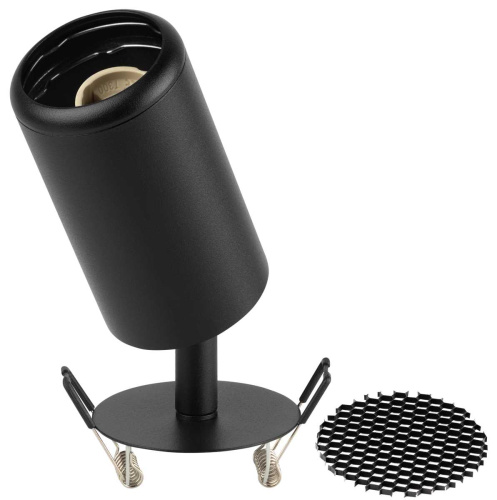 Светильник встраиваемый алюминиевый ЭРА KL106 BK под лампу MR16 GU10 черный матовый Б0061623 фото 7