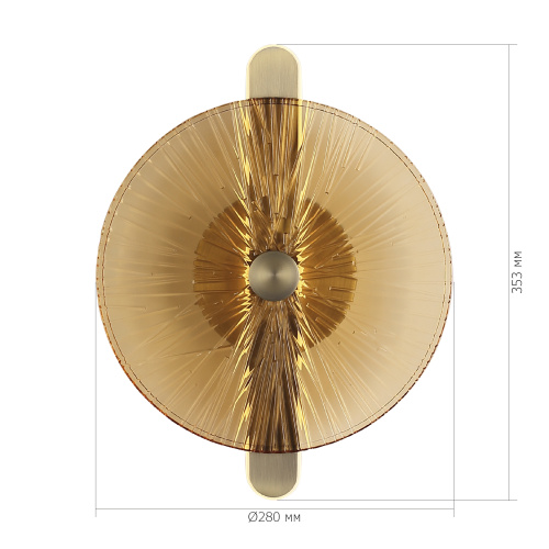 SL6141.311.01 Светильник настенный ST-Luce бронза/янтарь LED 1*11W 4000K WASI фото 2