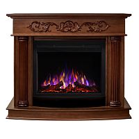 Электрокамин RealFlame Milano NT орех с очагом Saphir 25,5