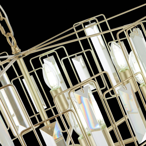 SLE103403-07 Светильник подвесной Шампань/Прозрачный E14 7*40W GIANO фото 8