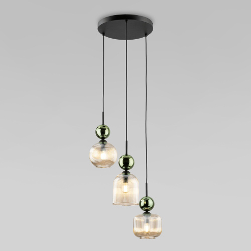 Подвесной светильник со стеклянными плафонами 11148 Sophia Green Cognac Подвесной светильник со стеклянными плафонами 11148 Sophia Green Cognac