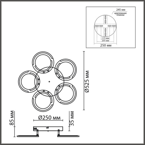 8027/55CL LEDIO LN25 000 белый, металл/акрил Потолочный светильник с ПДУ LED 55W 3000-6000К 220V KALIFA фото 4 8027/55CL LEDIO LN25 000 белый, металл/акрил Потолочный светильник с ПДУ LED 55W 3000-6000К 220V KALIFA фото 4