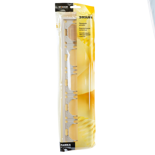 Рамка STEKKER, PFR00-5005-08 5-местная, серия Эмили, кашемир, soft touch фото 6