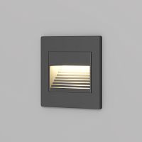 DK3050-BK Светильник встраиваемый в стену, IP 20, LED 3000, 1 Вт, черный пластик