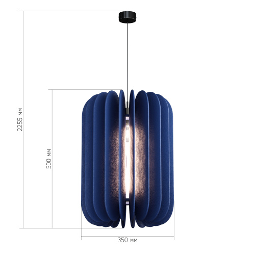 SL3004.433.01 Светильник подвесной ST-Luce Черный/Синий E27 1*60W SENTITO фото 2 SL3004.433.01 Светильник подвесной ST-Luce Черный/Синий E27 1*60W SENTITO фото 2