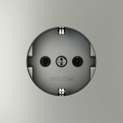 Розетка встраиваемая Voltum S70 с заземлением 16А, (сталь) VLS040105 Розетка встраиваемая Voltum S70 с заземлением 16А, (сталь) VLS040105