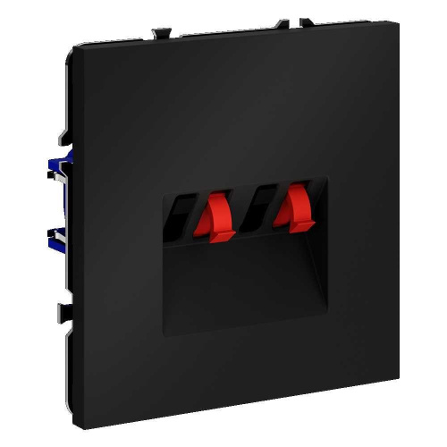 Розетка акустическая встраиваемая Voltum S70 4-местная, (черный матовый) VLS060308 Розетка акустическая встраиваемая Voltum S70 4-местная, (черный матовый) VLS060308