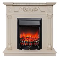Электрокамин RealFlame Dacota WT белый дуб с очагом Fobos Lux Black