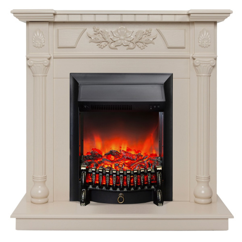 Электрокамин RealFlame Dacota WT белый дуб с очагом Fobos Lux Black Электрокамин RealFlame Dacota WT белый дуб с очагом Fobos Lux Black
