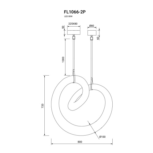 Люстра подвесная Regolarita FL1166-2P фото 2 Люстра подвесная Regolarita FL1166-2P фото 2