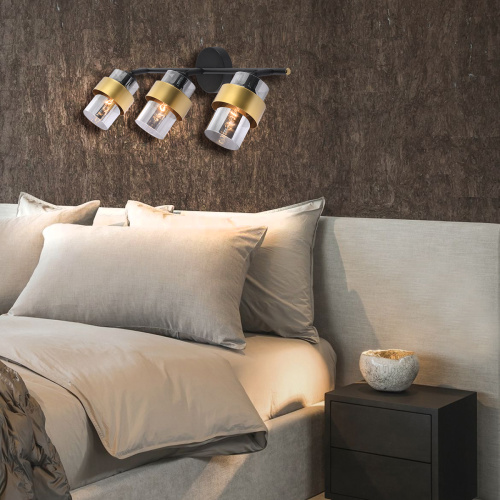 Настенно-потолочный свет Escada 1169/3A E14*40W Black/Gold фото 2 Настенно-потолочный свет Escada 1169/3A E14*40W Black/Gold фото 2