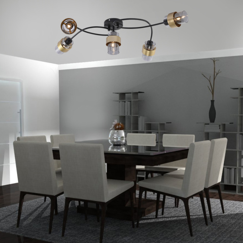 Потолочный светильник Escada 1139/5P E14*40W Black/Gold фото 2