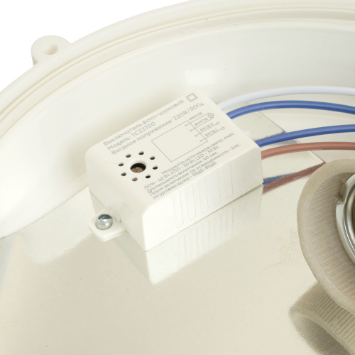 Светильник накладной  c фото- шумовым датчиком IP54, 220V 60Вт Е27,  НБП 06-60-101 фото 7