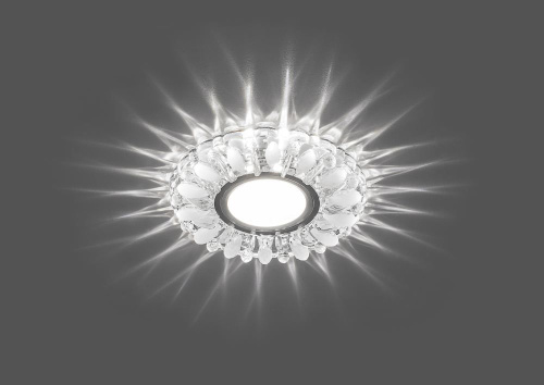 Светильник встраиваемый с белой LED подсветкой Feron CD914 потолочный MR16 G5.3 прозрачный-матовый фото 2