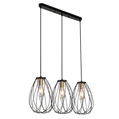 Подвесной светильник Escada 10180/3S E27*60W Black/Brass фото 4