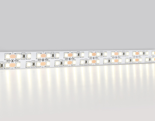 Светодиодная лента двухрядная 12В 2835 240Led 24Вт/м 4500K IP20 5м фото 2