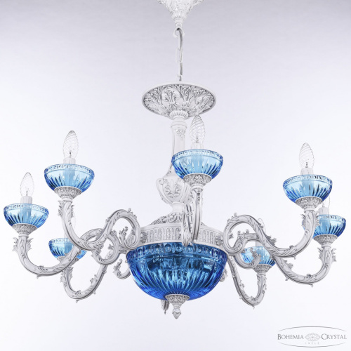 Люстра хрустальная AL79101P/8/250 WMN P Aquamarine/M-1G Bohemia Ivele Crystal (Богемия Ивеле Кристалл) фото 9