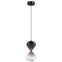 5092/4LA PENDANT ODL25 357 черный/дымчатый градиент/прозрачн./металл/стекло Подвес LED 4W 4000K 388Лм GLESSI