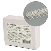 Зажим винтовой концевой изолированный КЗВИ-6 500В, 41А, 10 контактов, поликарбонат  LD228-41А