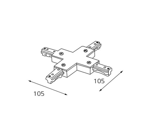 WSO 75 соединитель крестовой (WSO 75 black) фото 2