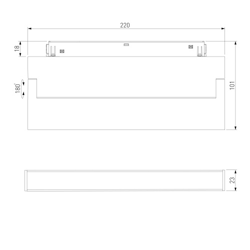 Умный трековый светильник 12W 2700-6500K Dim Kos Slim Magnetic 85082/01 фото 8