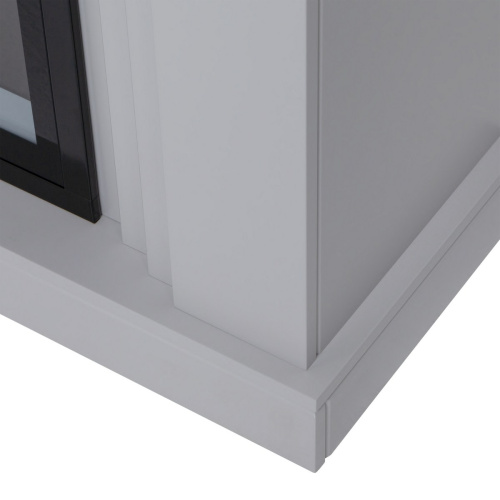 Каминокомплект STANLEY/НЕО Светло-серый с очагом Электроочаг SAPHIR/САПФИР 42 фото 4