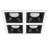 Комплект из светильников и рамки Lightstar Domino Quadro (214546+214507+214507+214507+214507) D54607070707