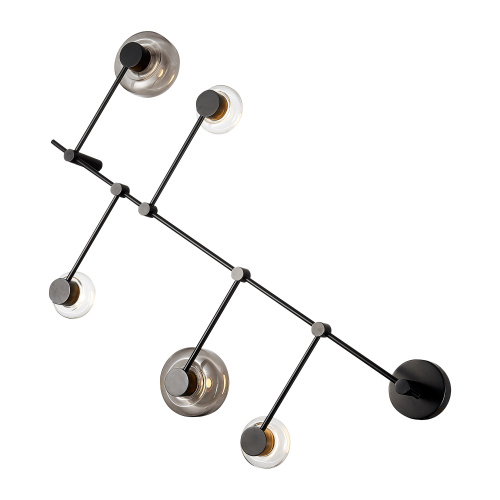 SL6005.401.05 Светильник настенно-потолочный ST-Luce Черный/Дымчатый, Прозрачный LED 5*3W 3000K VALLO фото 5