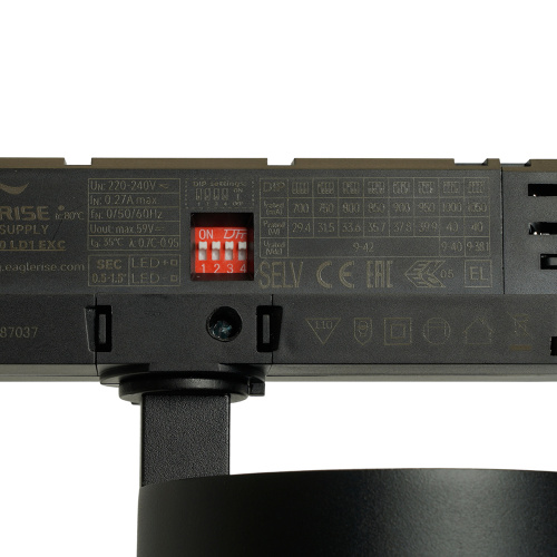 Светодиодный светильник Feron TR Reflex трековый на шинопровод 40W, 3500 Lm, 4000К, 36 градусов, черный, 3х фазный с функцией выбора мощности фото 8