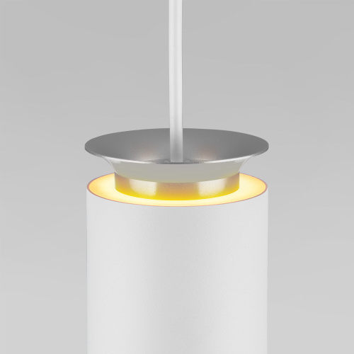 Подвесной светодиодный светильник DLS021 9+4W 4200К белый матовый/серебро фото 4