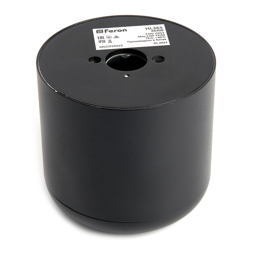 Светильник потолочный Feron HL365 Barrel ECHO 12W, 230V, GX53, чёрный, с антибликовой сеточкой фото 3