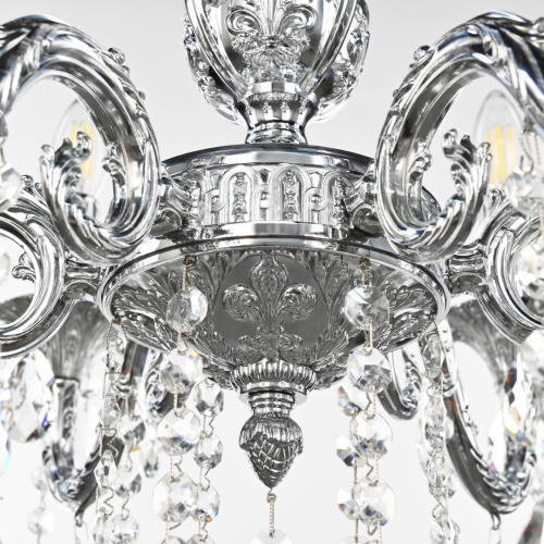 Люстра с хрустальными подвесками AL79101/6/175 A Ni Bohemia Ivele Crystal (Богемия Ивеле Кристалл) фото 2