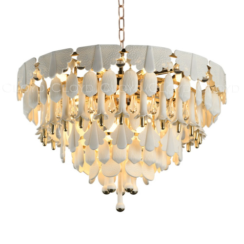 Люстра Cloyd PLINSE C20 / Ø80 см - керамика - золото (арт.11492)