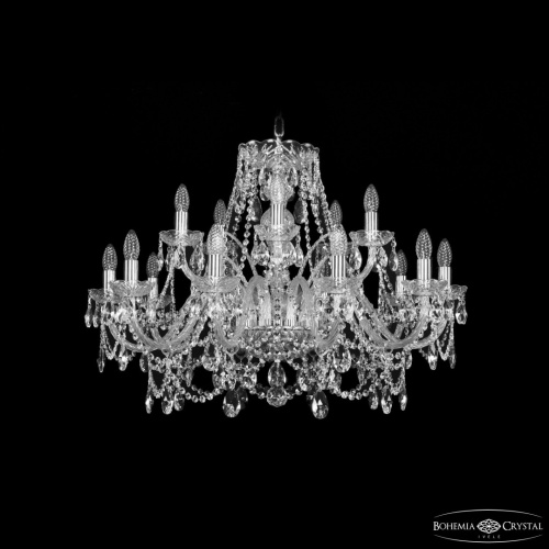 Люстра хрустальная 1411/10+5/300 Ni Bohemia Ivele Crystal (Богемия Ивеле Кристалл)